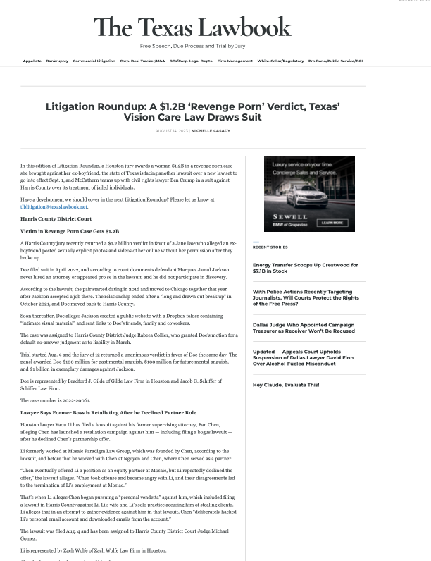 litigation roundup